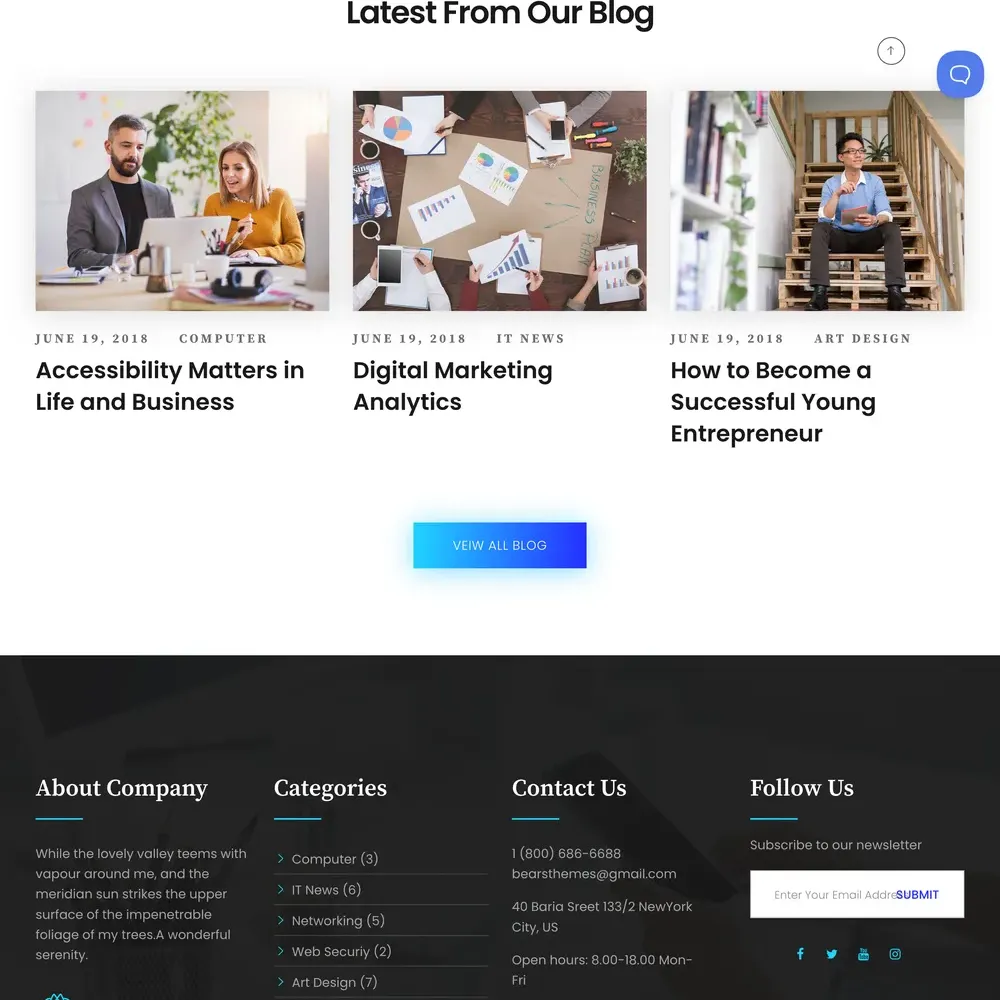 Corporate Agency Website Design with Free VPS Web Hosting