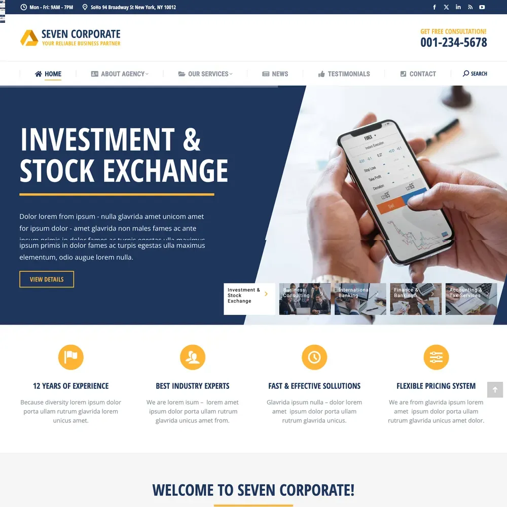 Corporate Firm Website Design with Free VPS Web Hosting