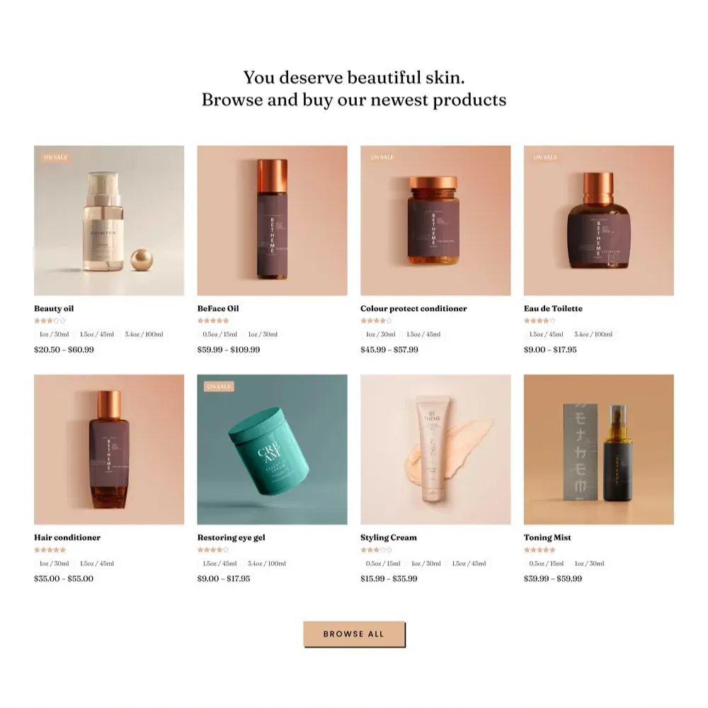 Cosmetics Website Design with Free Web Hosting (1)