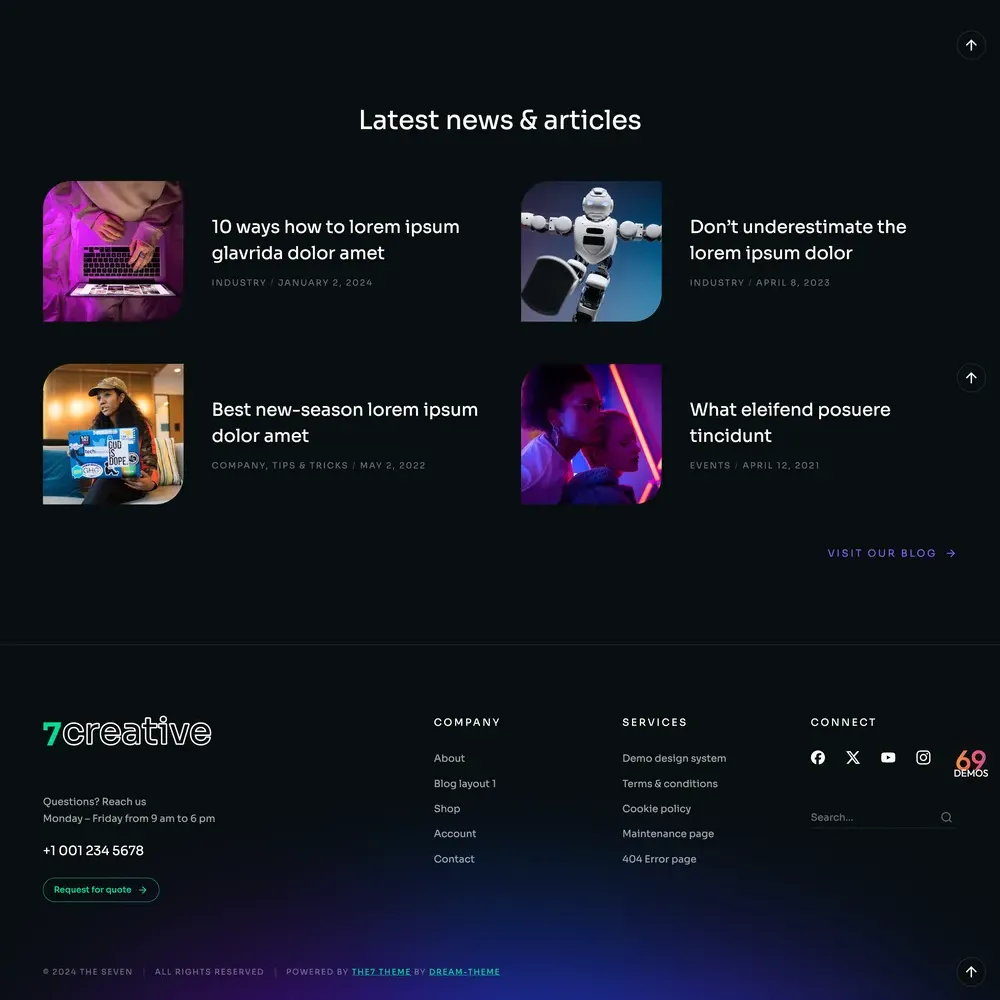 Creative Business Website Design with Free VPS Web Hosting
