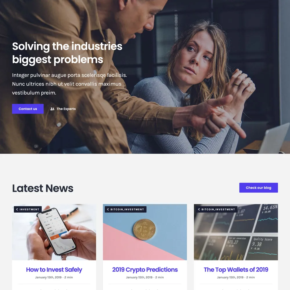 Crypto Currency Website Design with Free VPS Web Hosting