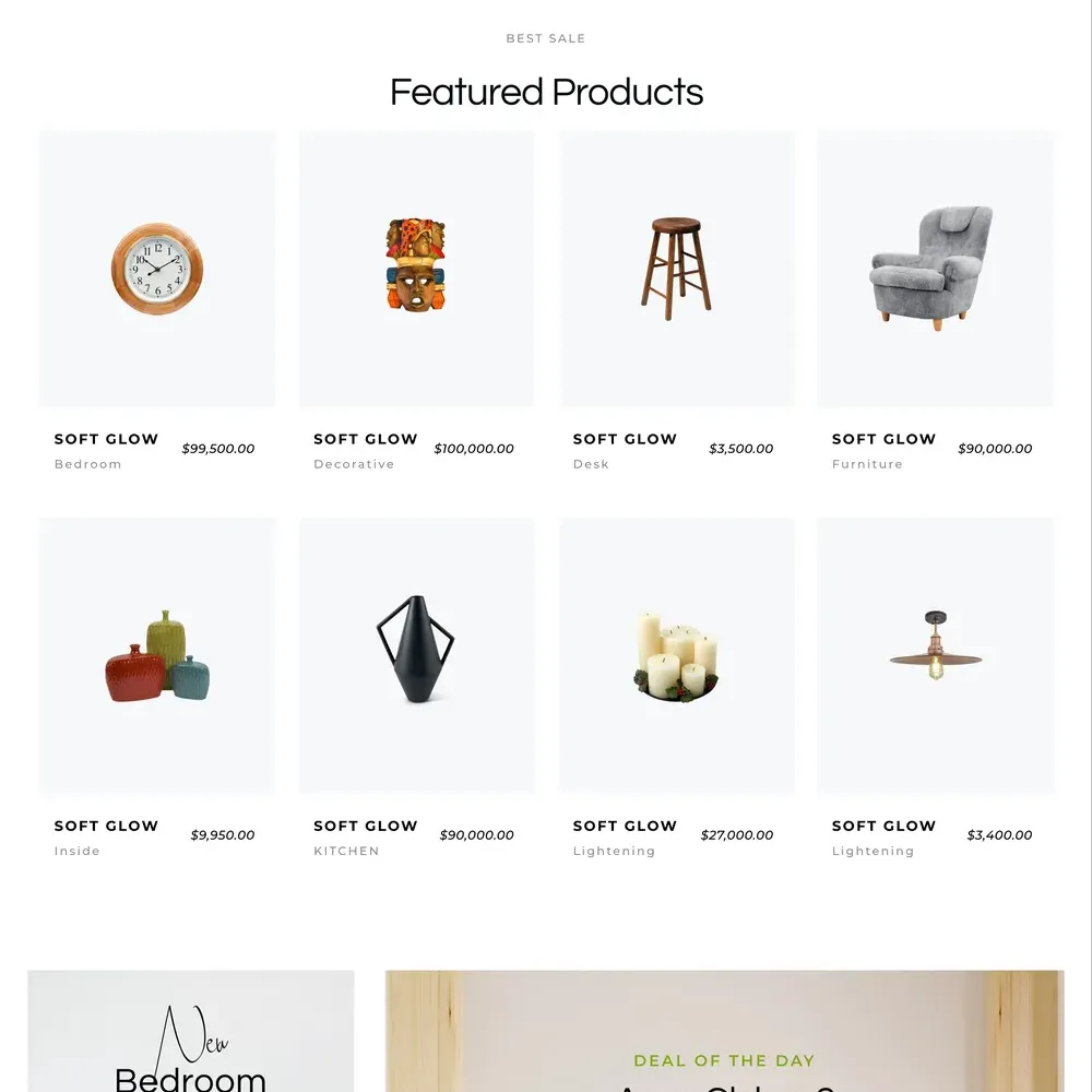 Decoration Shop Website Design with Free VPS Web Hosting