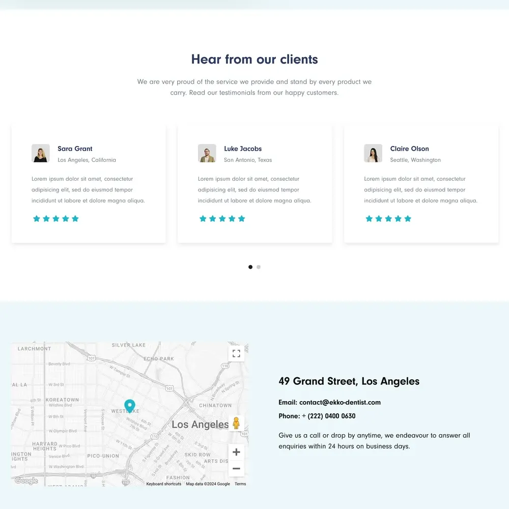 Dental Service Website Design with Free VPS Web Hosting