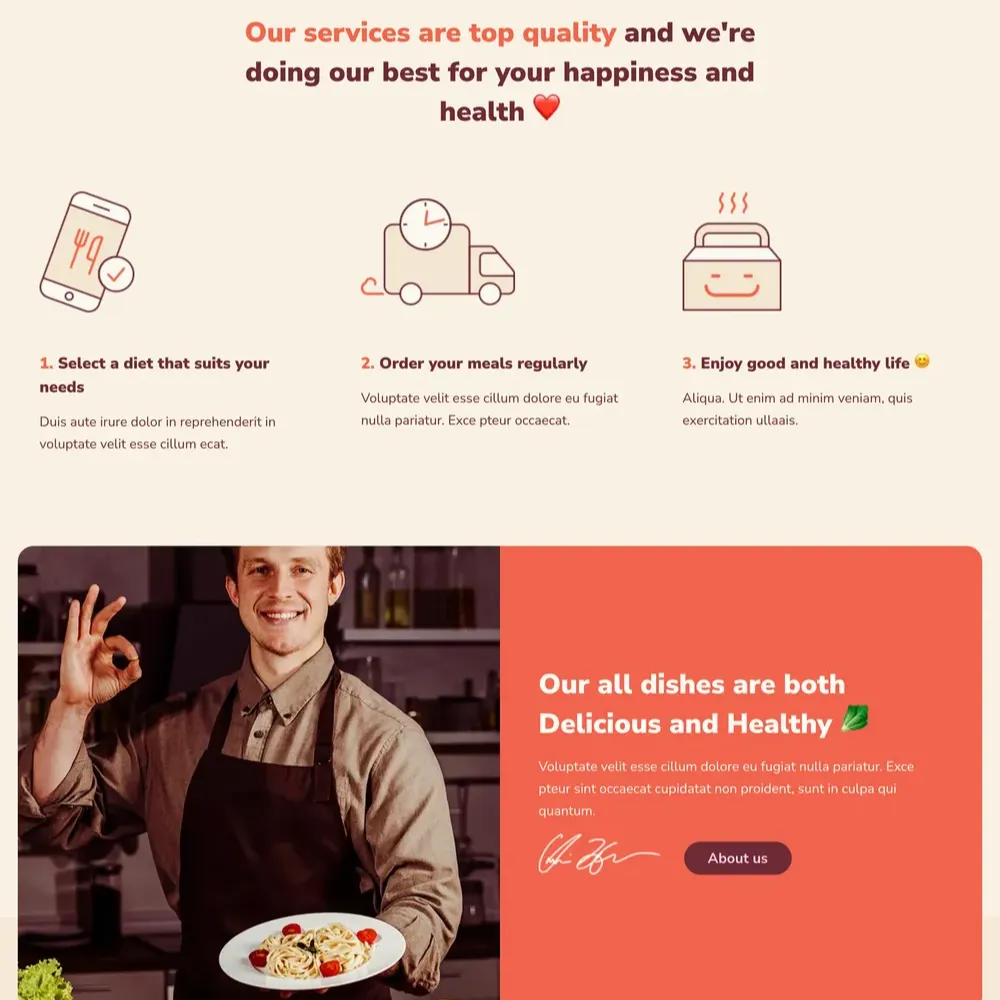 Diet Shop Website Design with Free Web Hosting