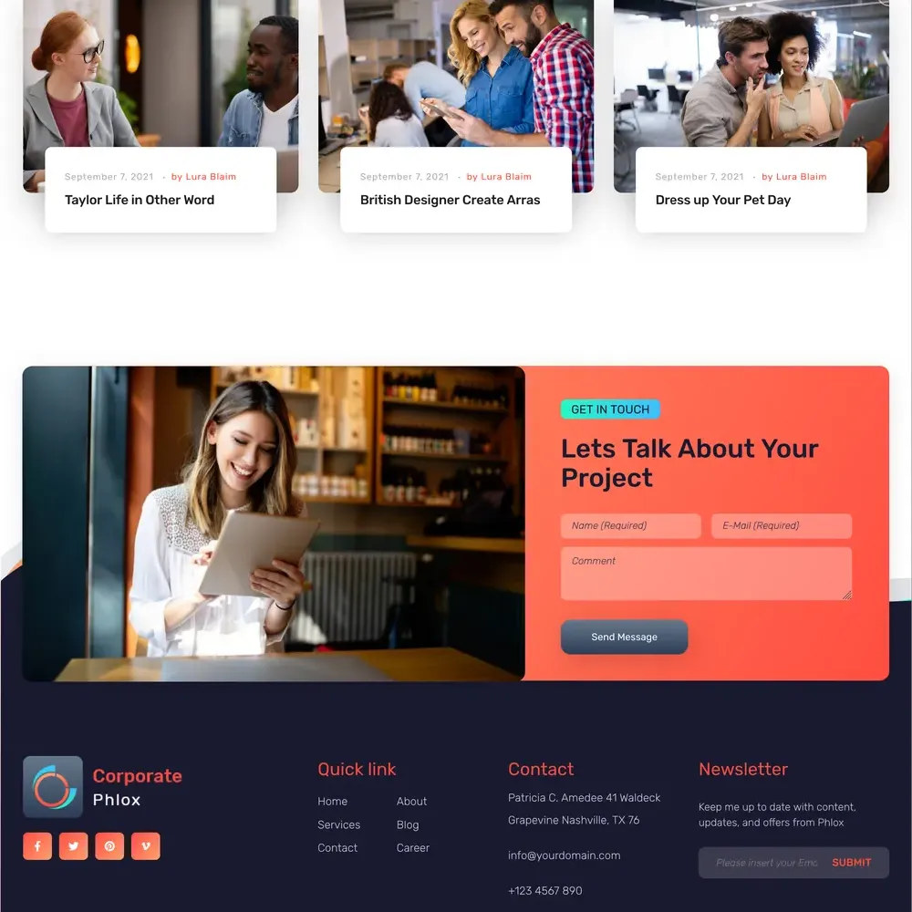 Digital Corporate Website Design with Free VPS Web Hosting