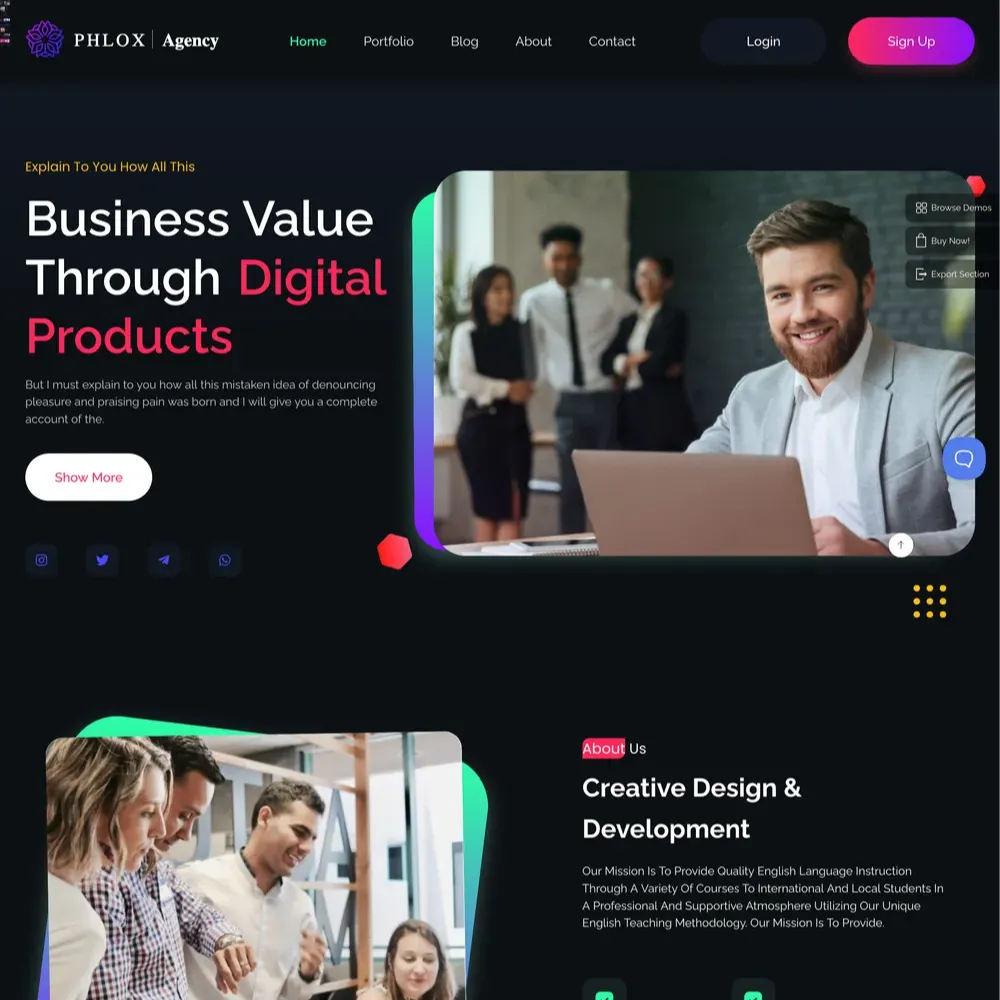 Digital Marketing Website Design with Free VPS Web Hosting