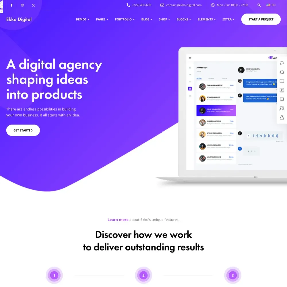 Digital Service Website Design with Free VPS Web Hosting