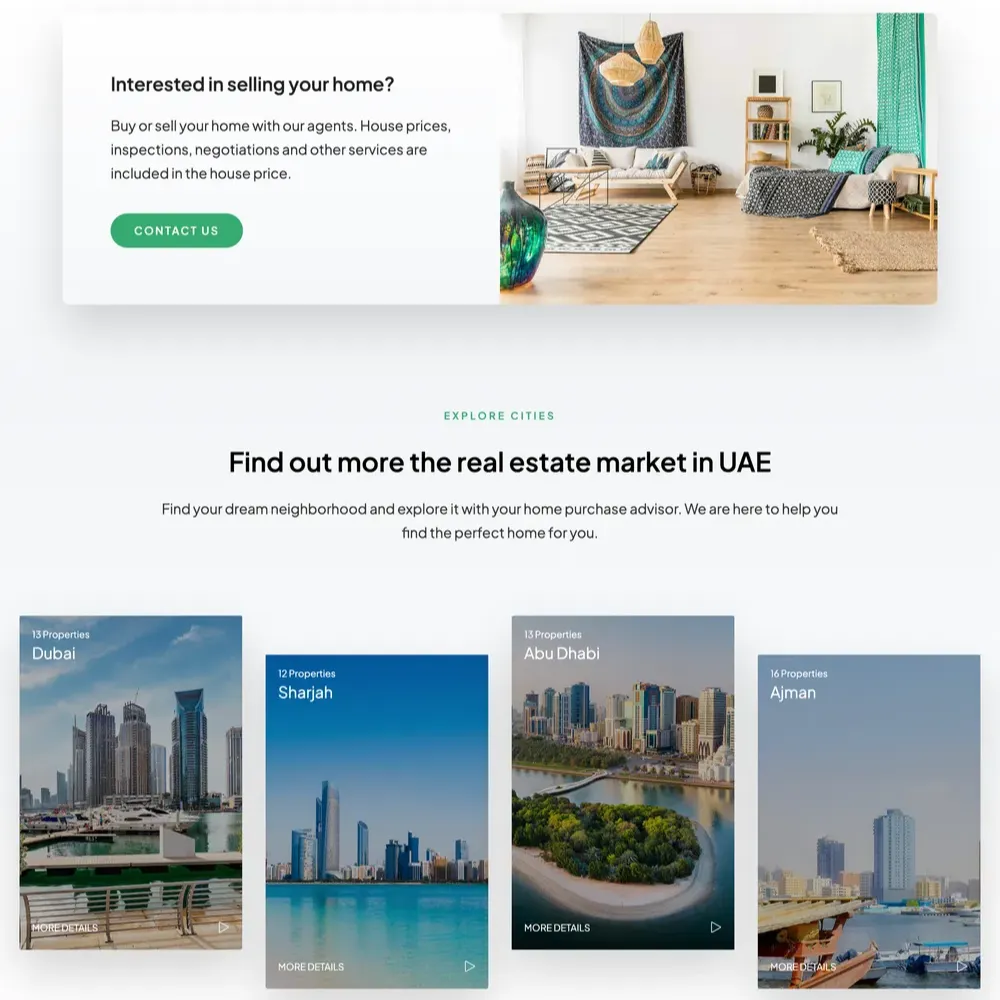 Dubai Real Estate Website Design with Free VPS Web Hosting