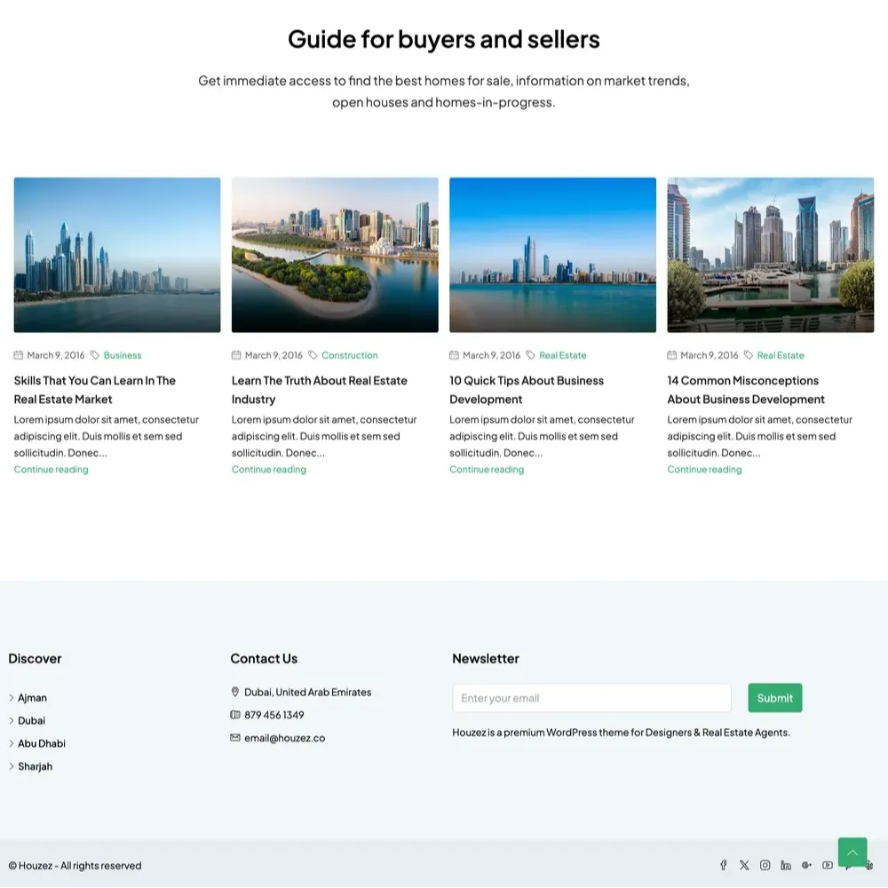 Dubai Real Estate Website Design with Free VPS Web Hosting