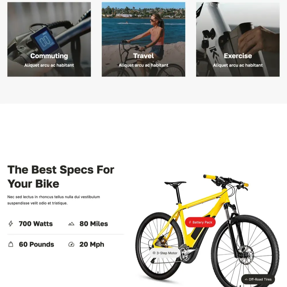 E-Bike Website Design with Free VPS Web Hosting