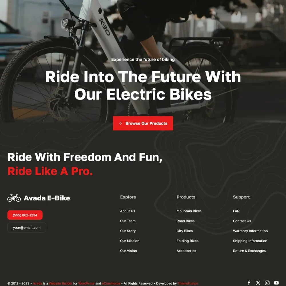 E-Bike Website Design with Free VPS Web Hosting