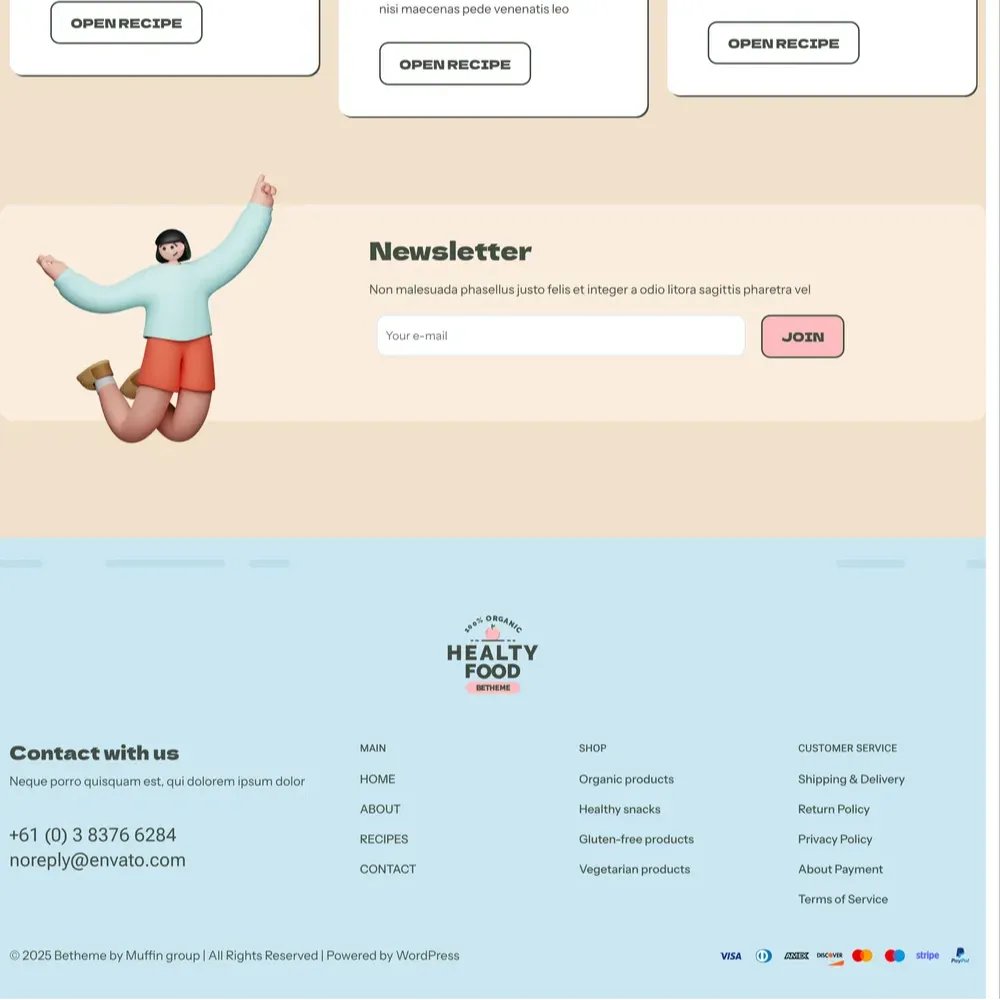 Eco Food Website Design with Free Web Hosting