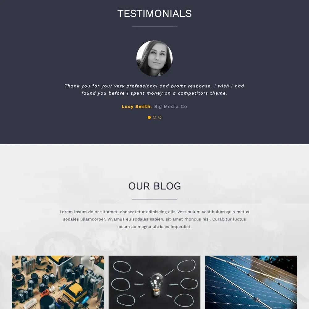 Electrician Service Website Design with Free VPS Web Hosting