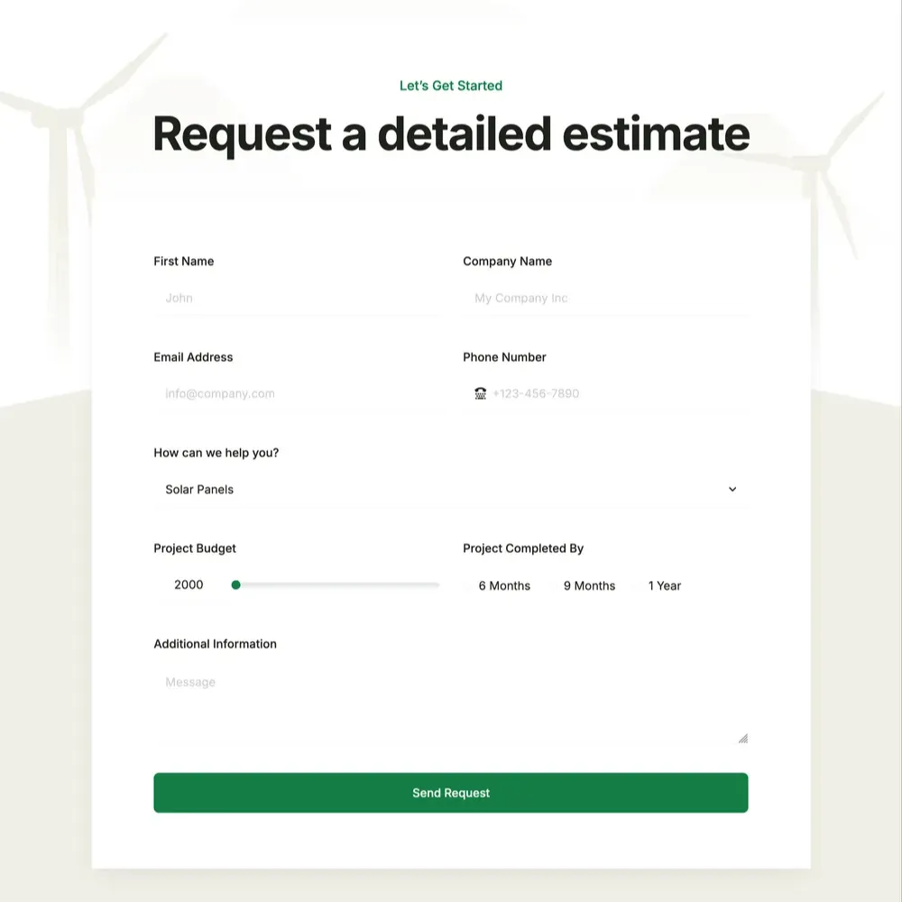 Solar Energy Website Design with Free VPS Web Hosting