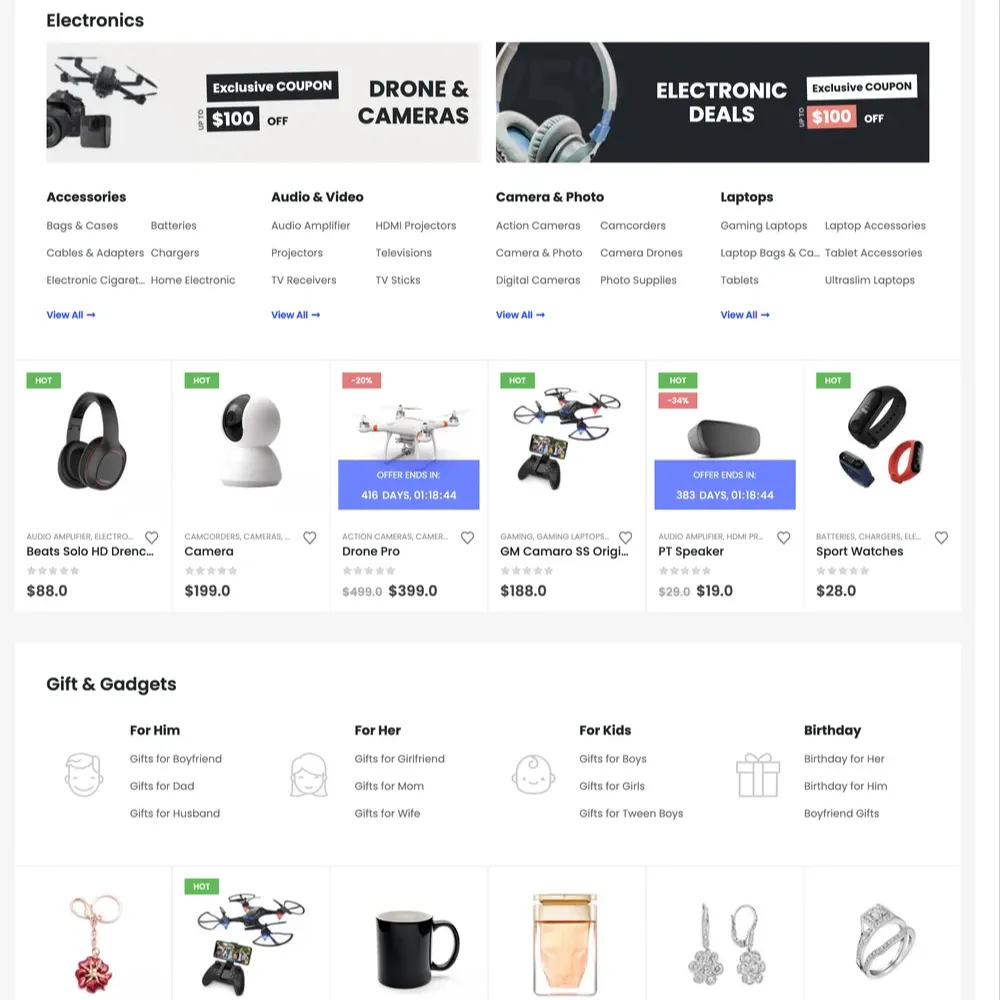 Everything Store Website Design with Free VPS Web Hosting