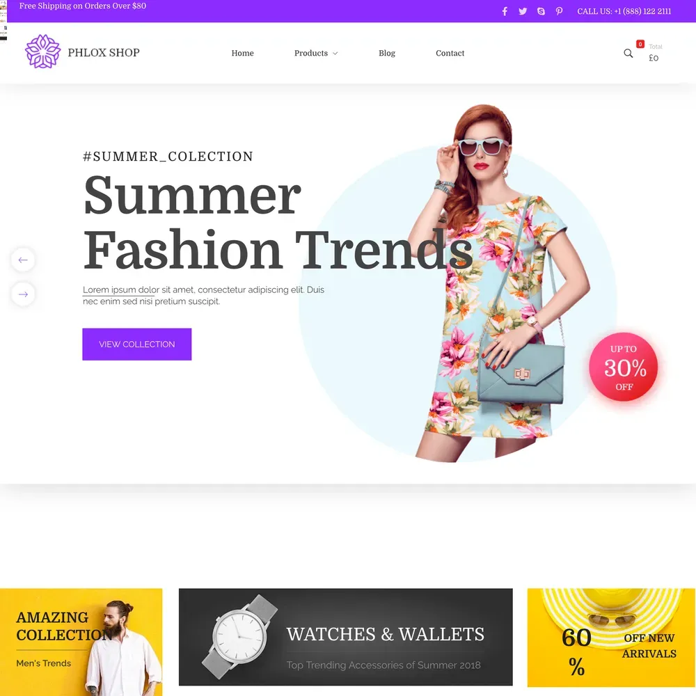 Exclusive Shop Website Design with Free VPS Web Hosting