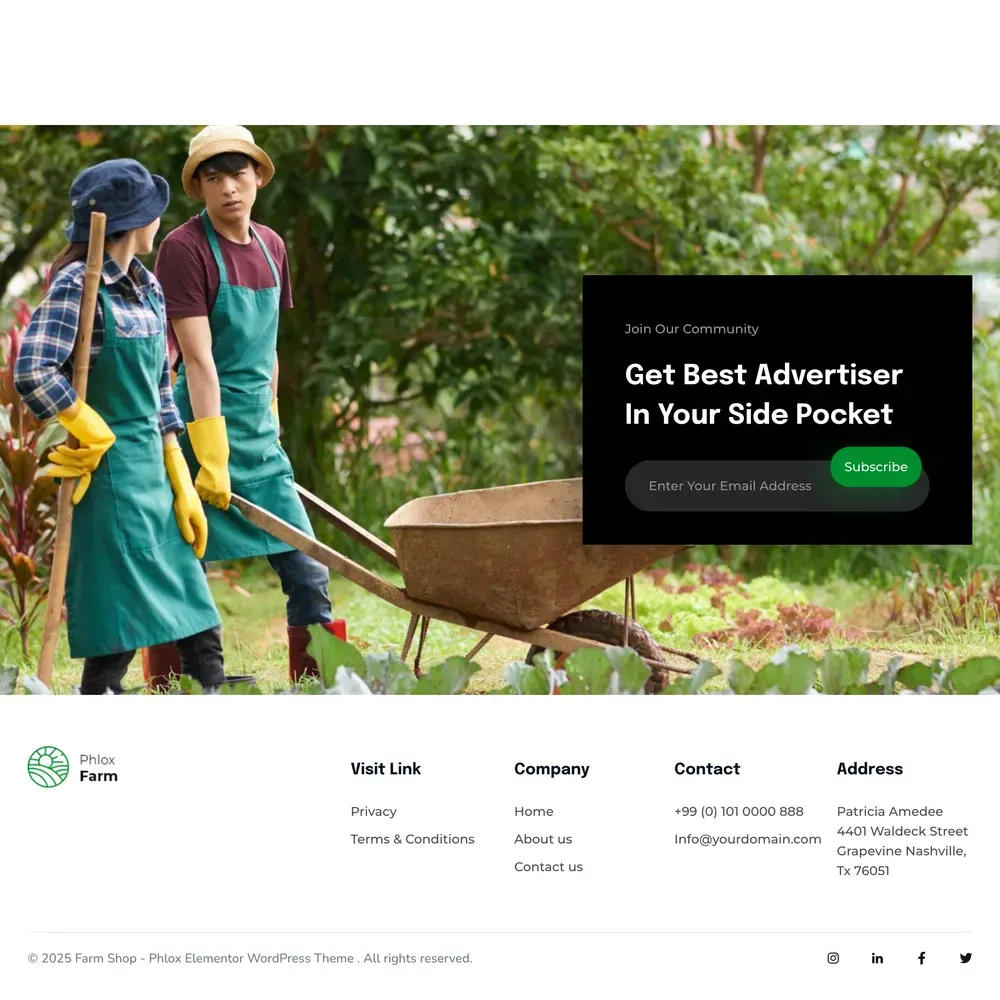 Farm Shop Website Design with Free VPS Web Hosting