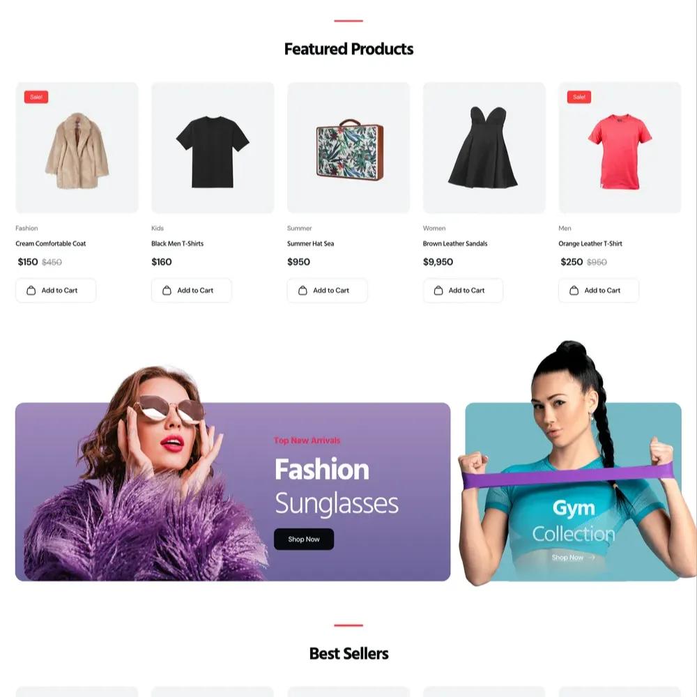 Fashion Clothing Website Design with Free VPS Web Hosting
