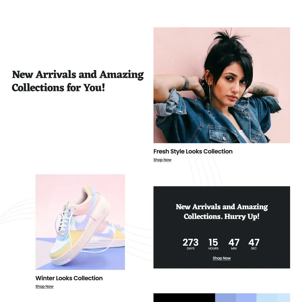 Fashion Outlet Website Design with Free VPS Web Hosting