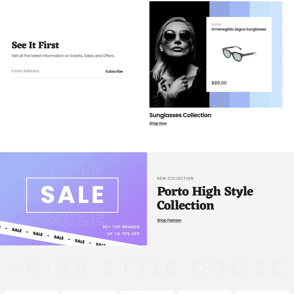 Fashion Outlet Website Design with Free VPS Web Hosting