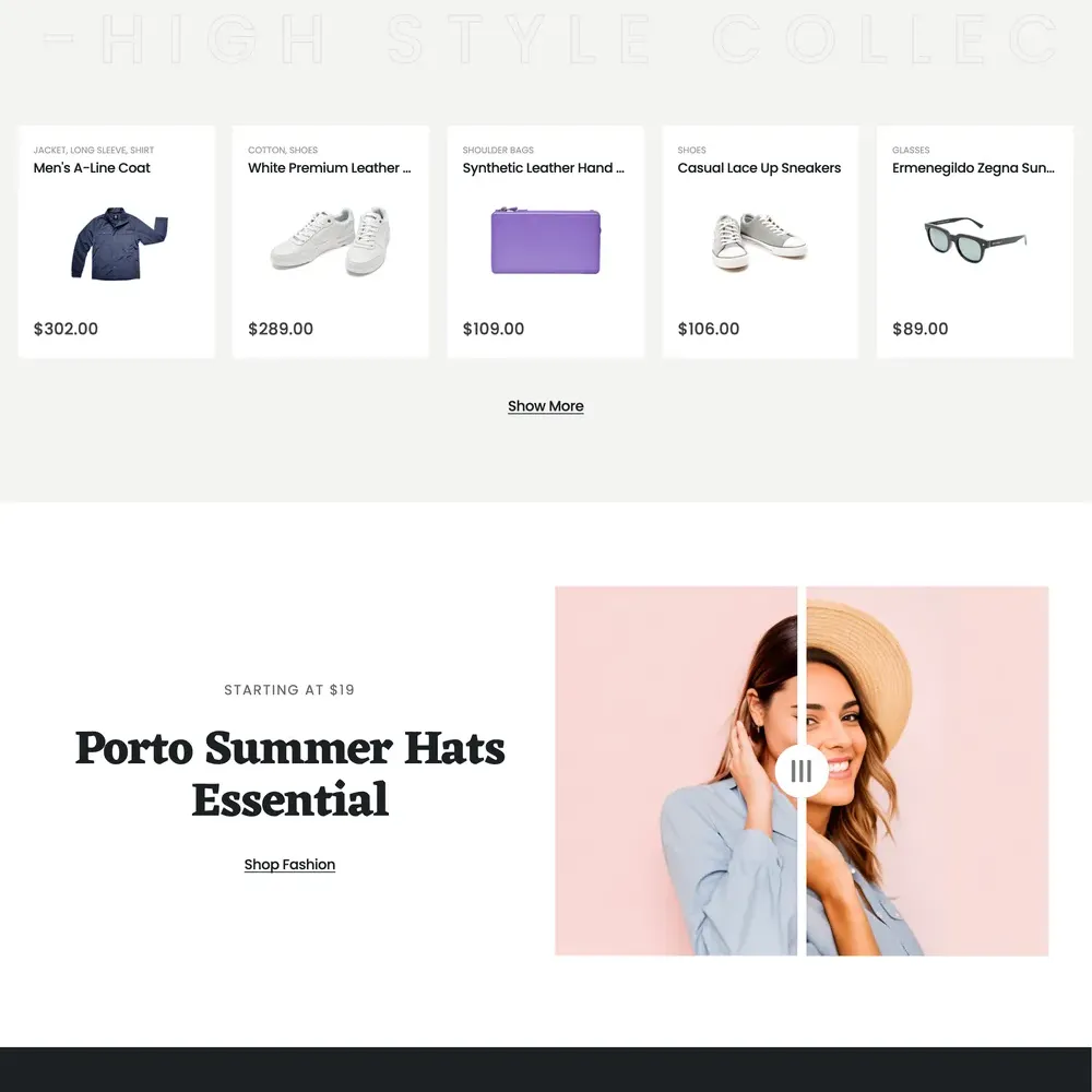 Fashion Outlet Website Design with Free VPS Web Hosting