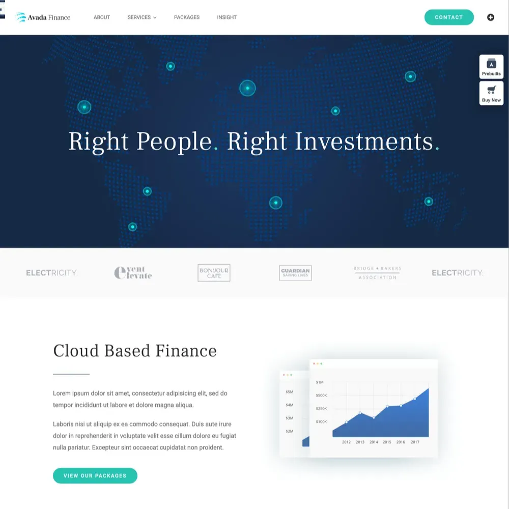 Finance Website Design with Free VPS Web Hosting
