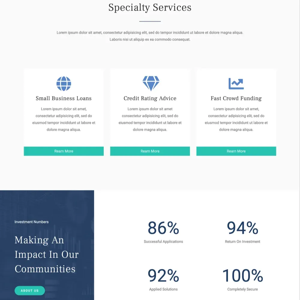 Finance Website Design with Free VPS Web Hosting