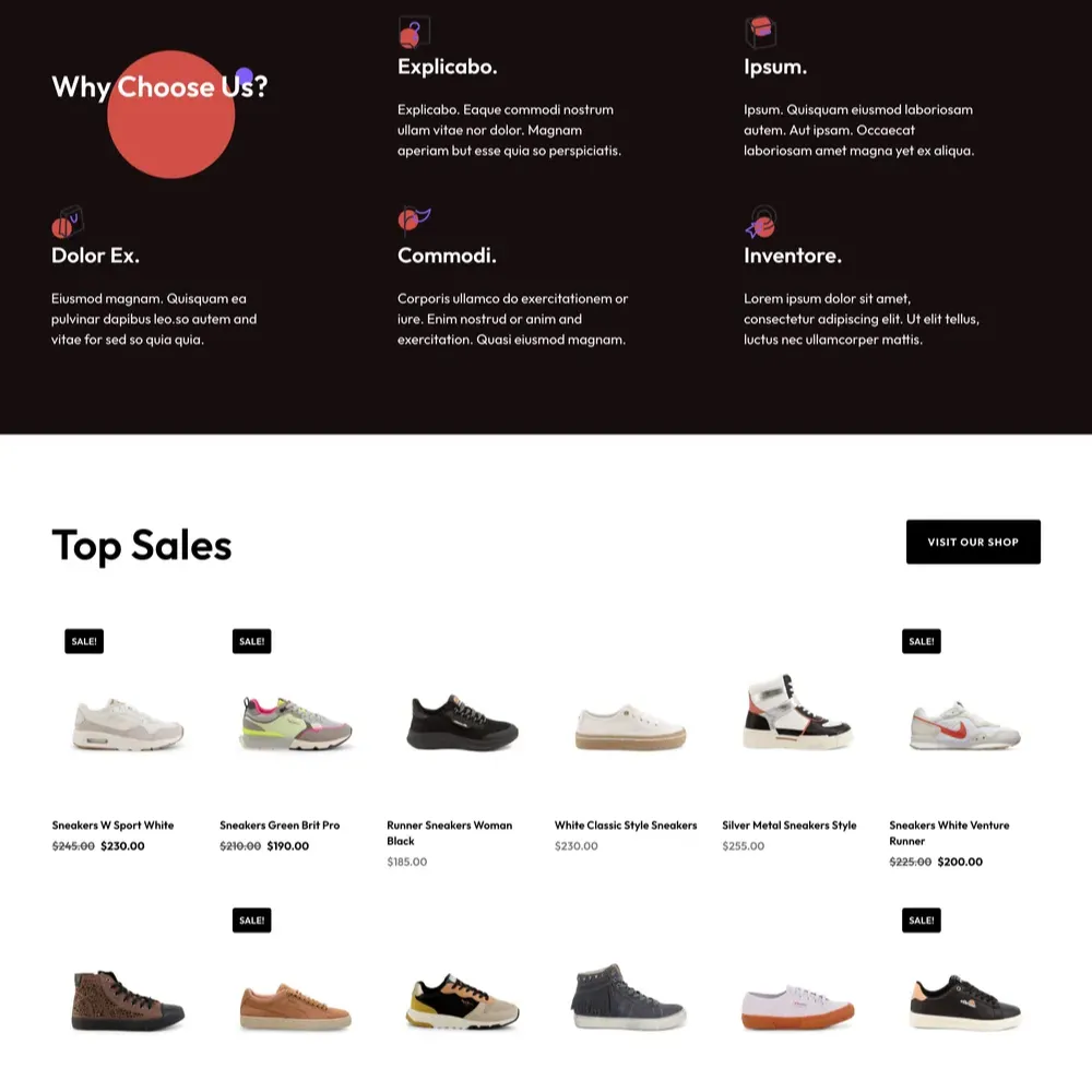 Footwear Store Website Design with Free VPS Web Hosting