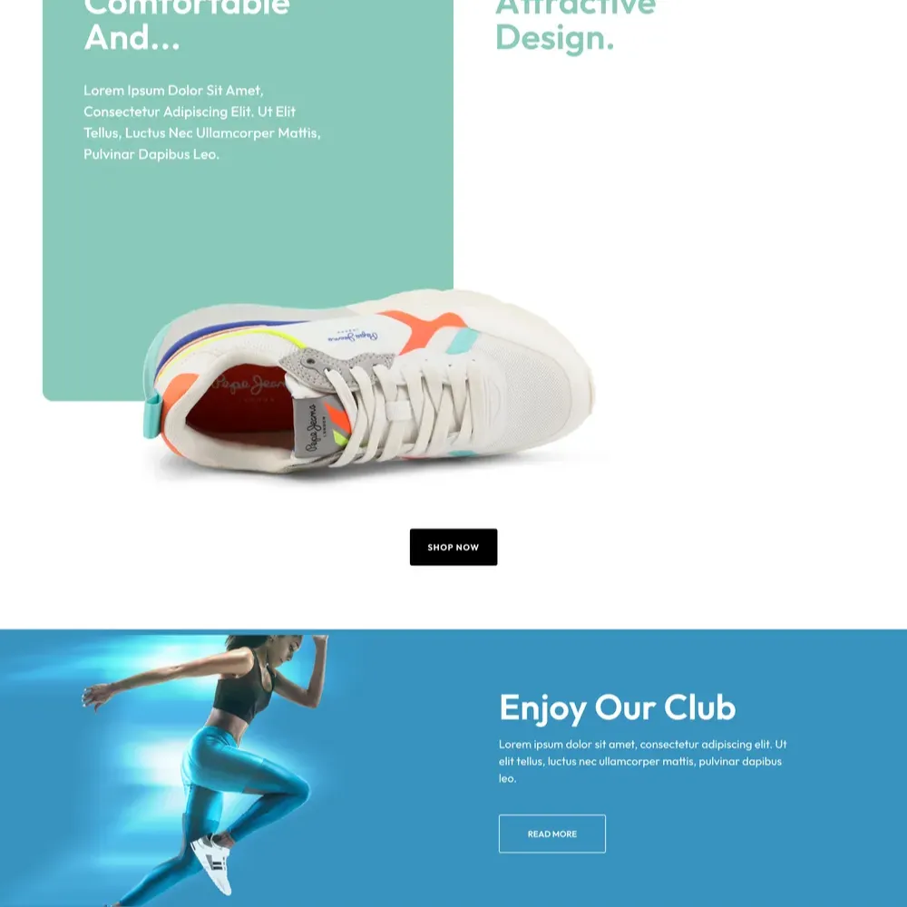 Footwear Store Website Design with Free VPS Web Hosting