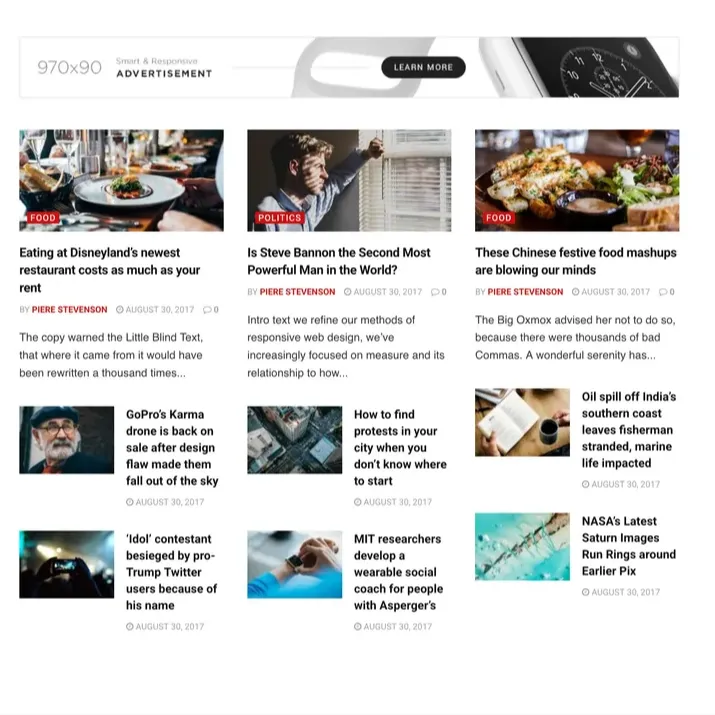 World News Website Design with Free VPS Web Hosting