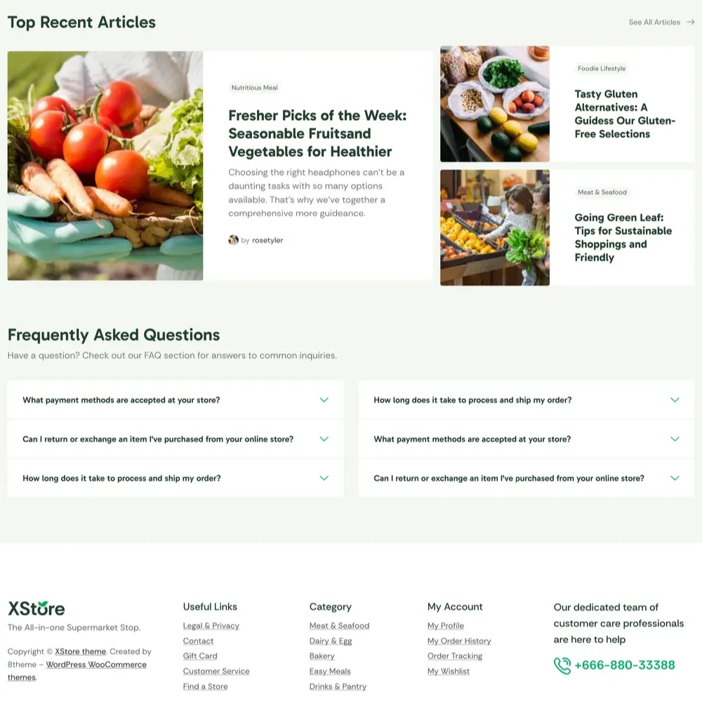 Grocery Market Website Design with Free Web Hosting