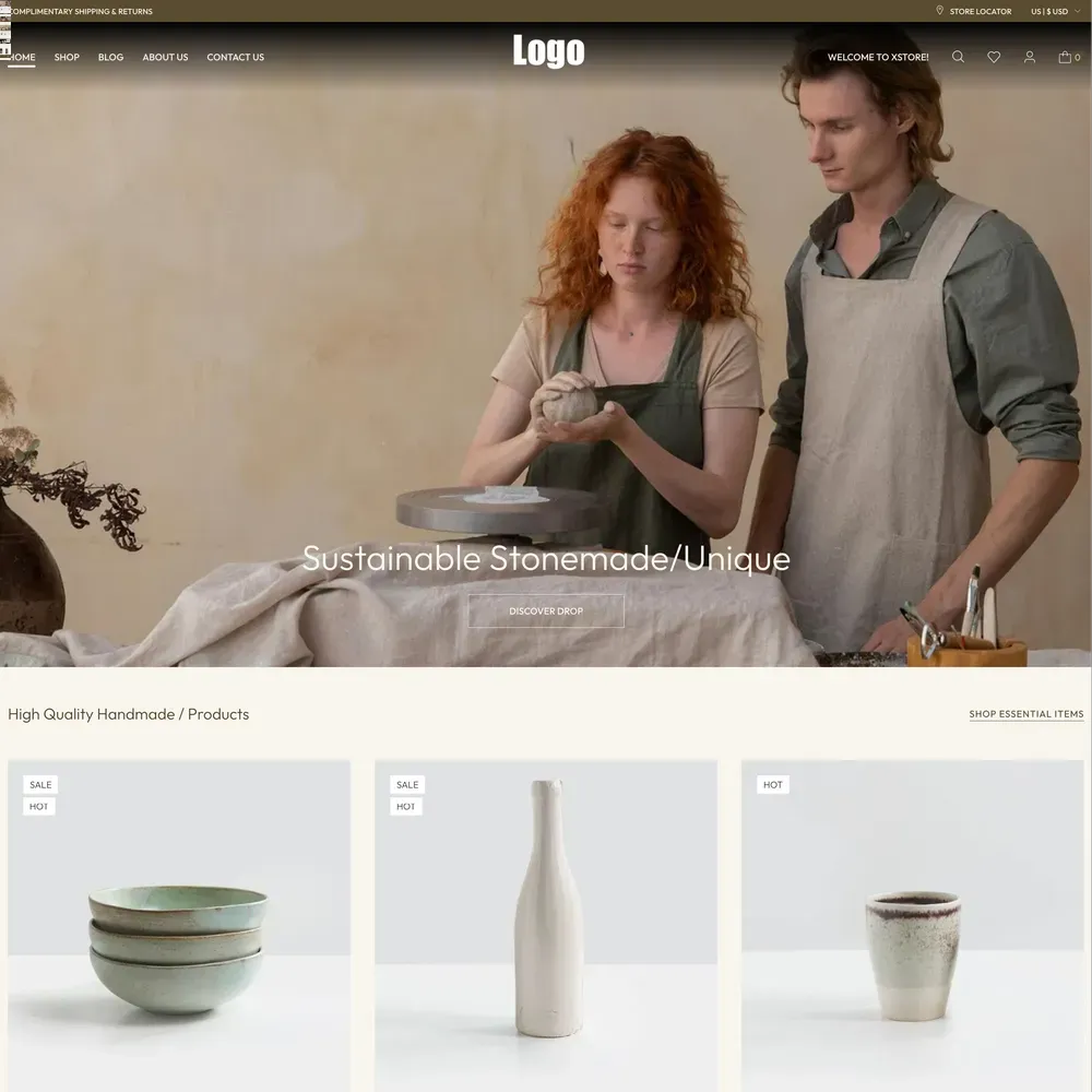 Handmade Artisans Website Design with Free Web Hosting