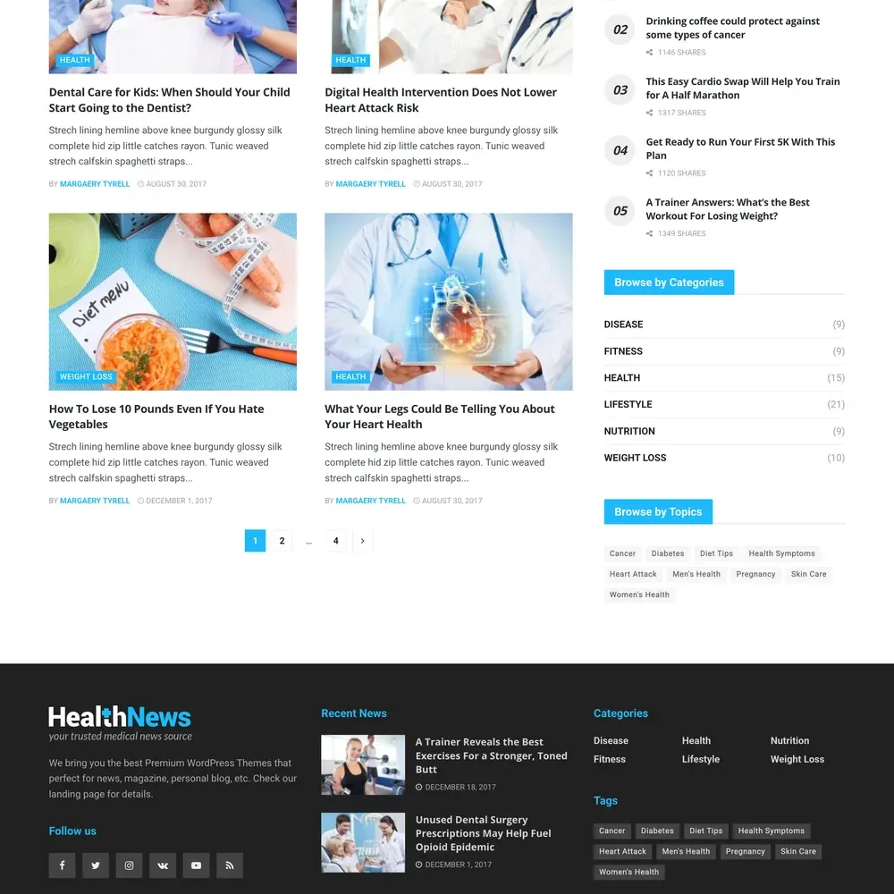 Health News Website Design with Free VPS Web Hosting (1)