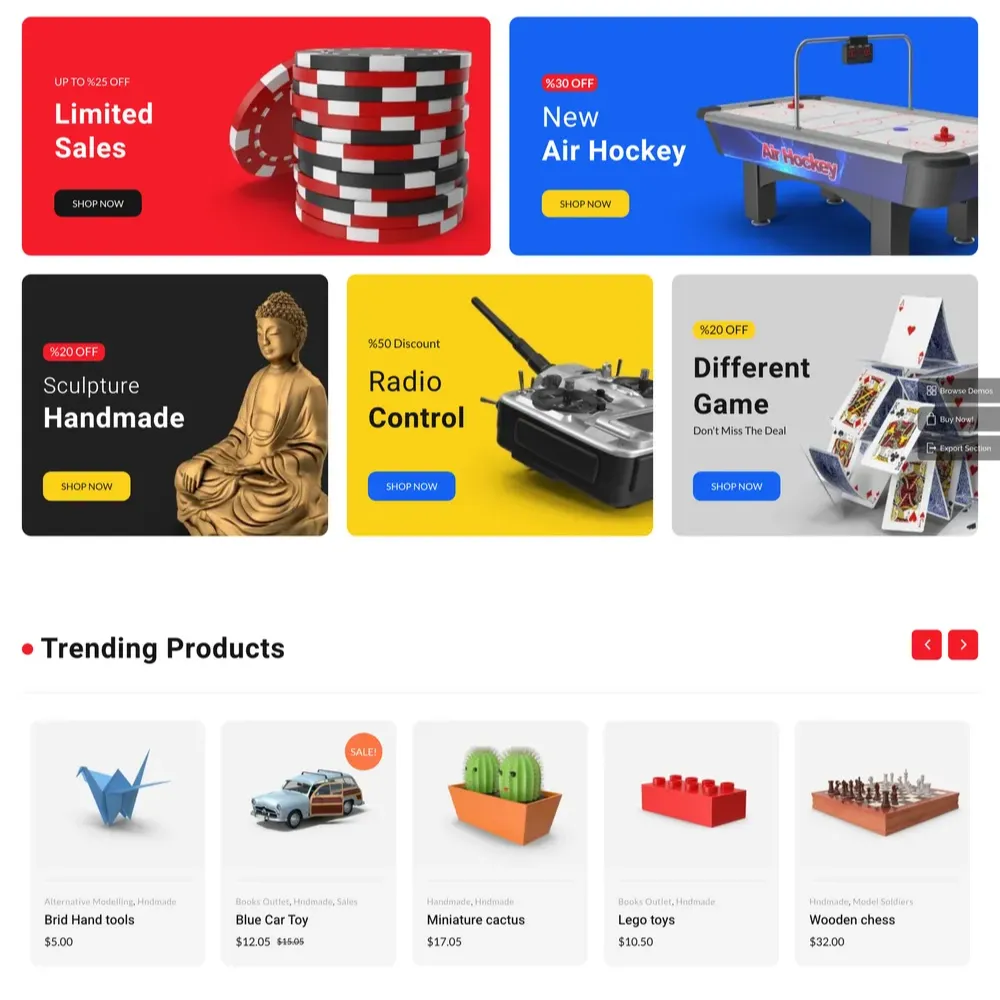 Hobby Shop Website Design with Free VPS Web Hosting