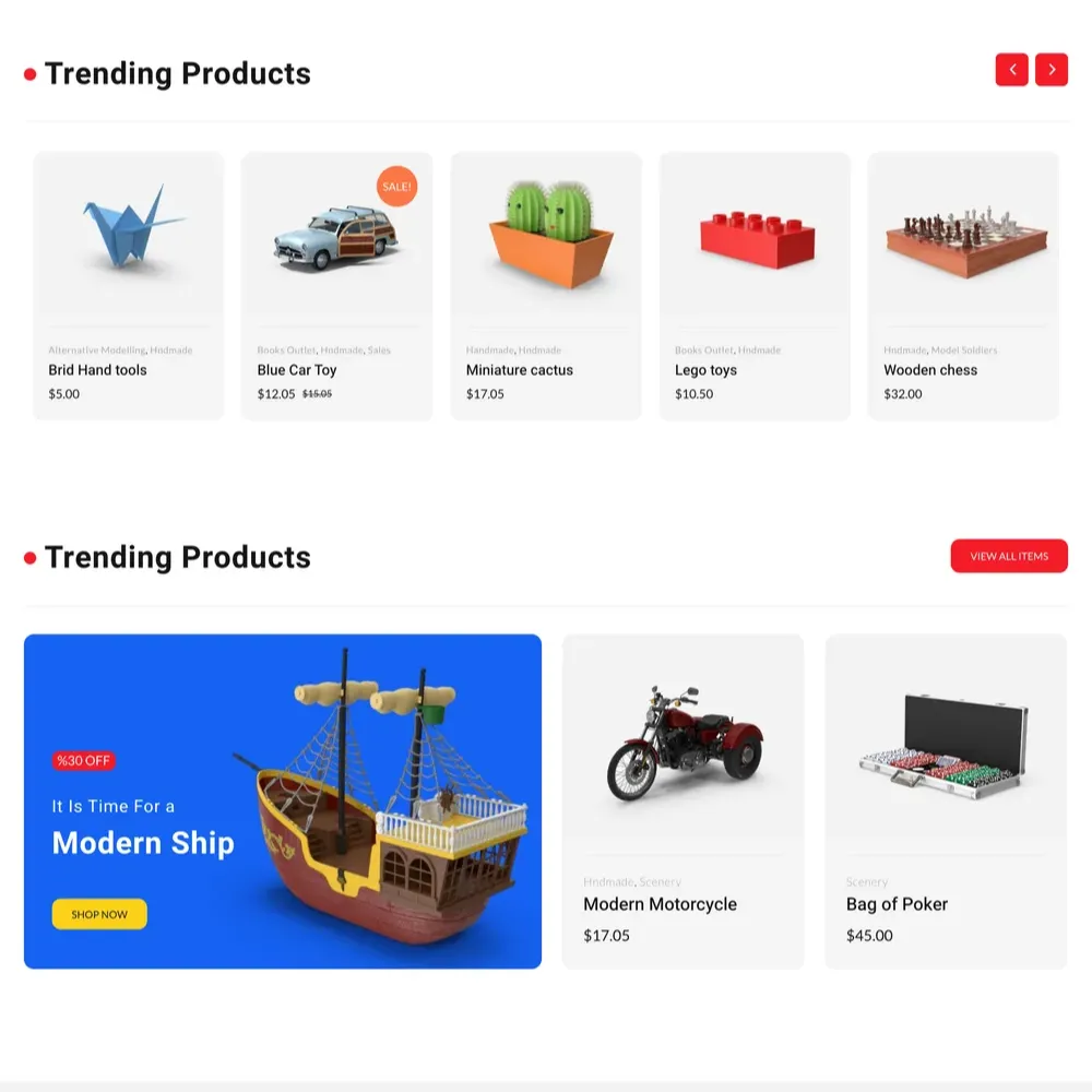 Hobby Shop Website Design with Free VPS Web Hosting
