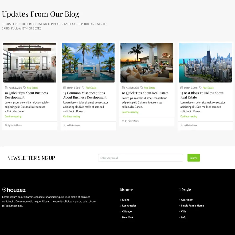 Housing Company Website Design with Free VPS Web Hosting