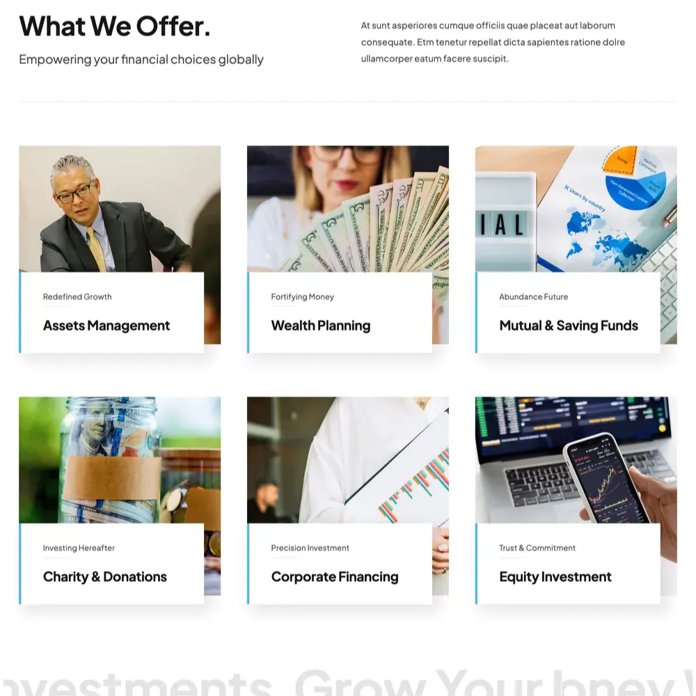 Investment Website Design with Free VPS Web Hosting