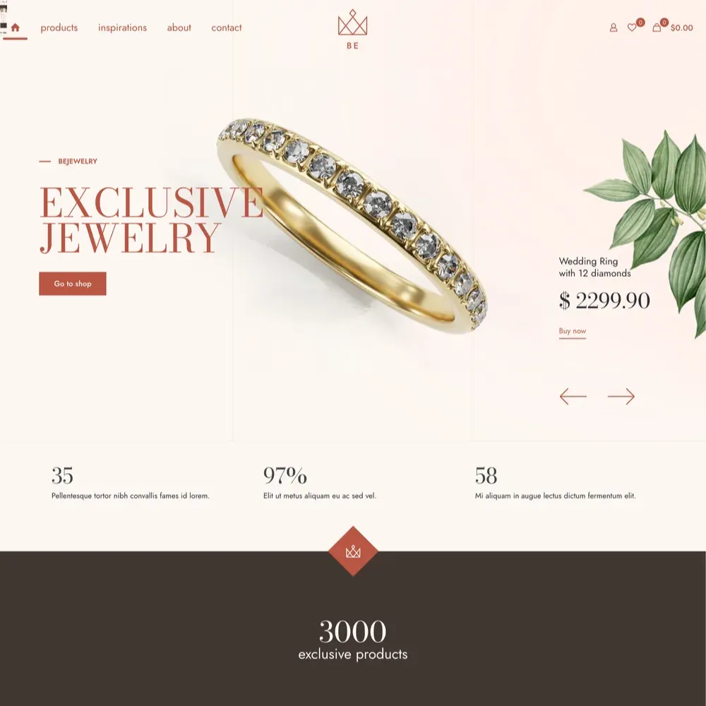 Jewellery Website Design with Free Web Hosting