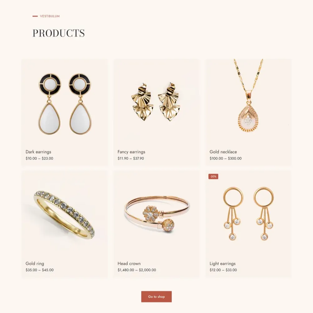 Jewellery Website Design with Free Web Hosting