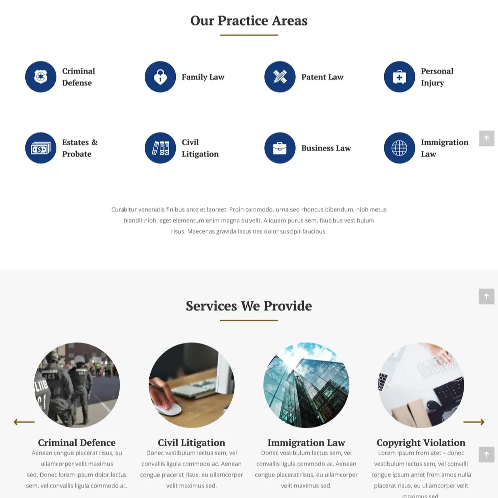 Law Firm Website Design with Free VPS Web Hosting