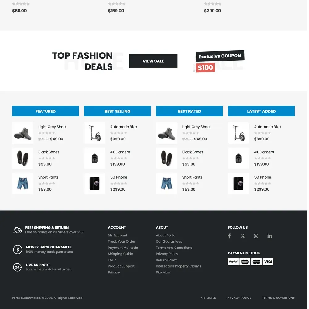 Lifestyle Store Website Design with Free VPS Web Hosting
