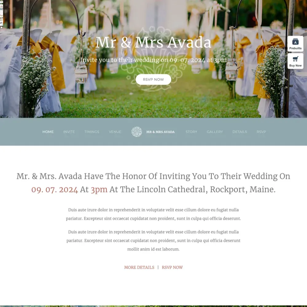 Marriage Website Design with Free VPS Web Hosting