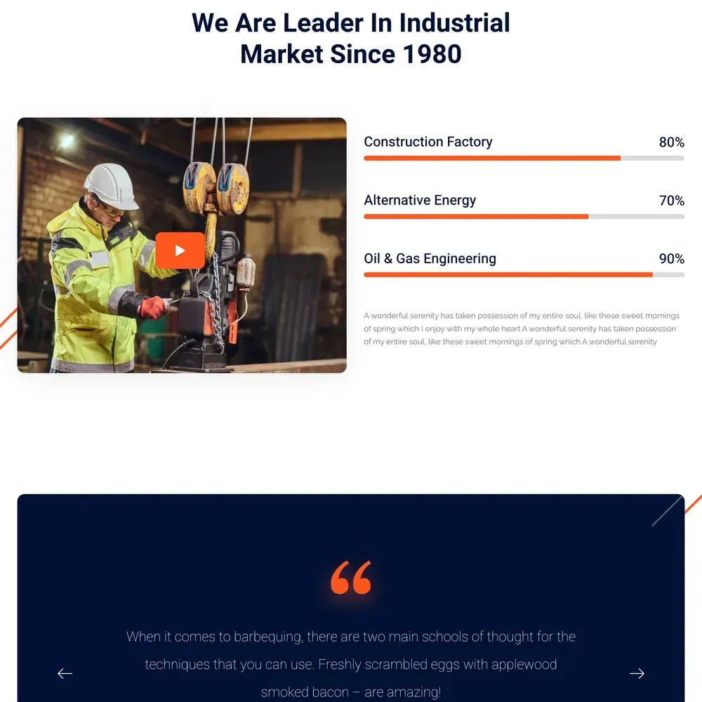 Mechanical Industry Website Design with Free VPS Web Hosting
