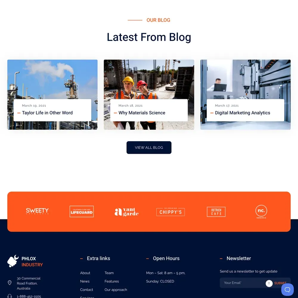 Mechanical Industry Website Design with Free VPS Web Hosting