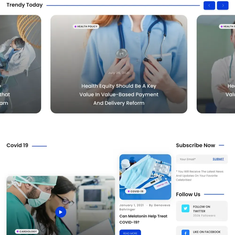 Medical Blog Website Design with Free VPS Web Hosting