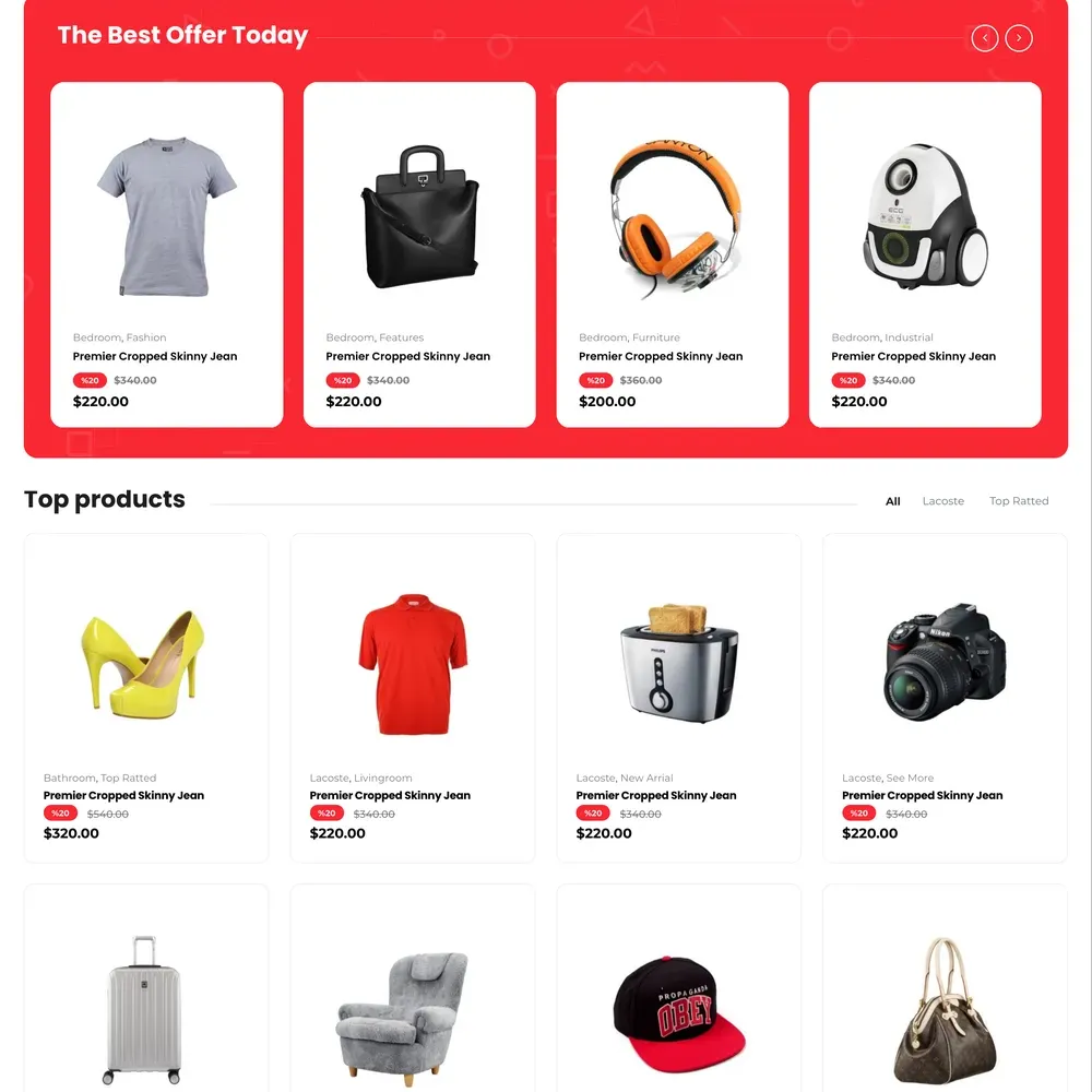 Mega Shop Website Design with Free VPS Web Hosting