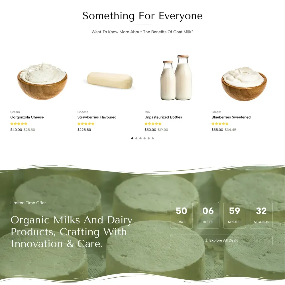 Milk Farm Website Design with Free Web Hosting
