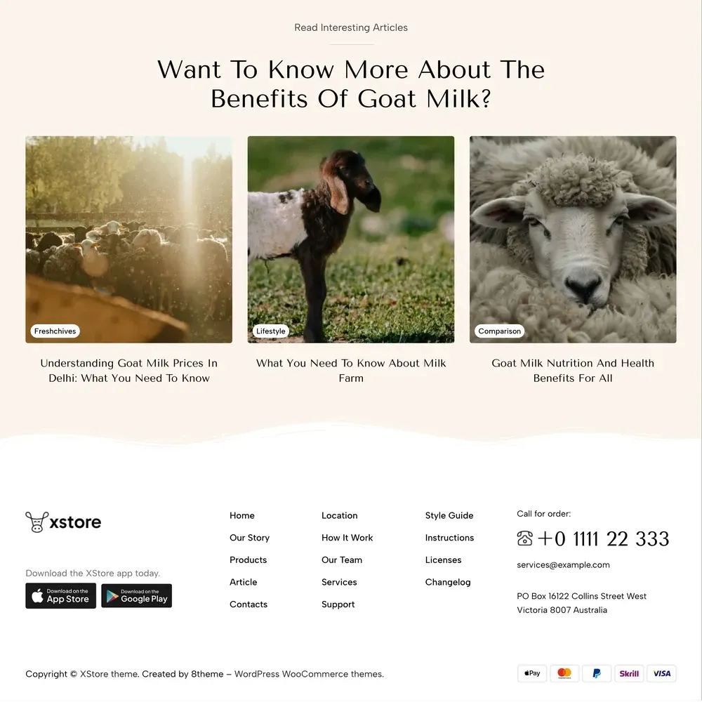 Milk Farm Website Design with Free Web Hosting