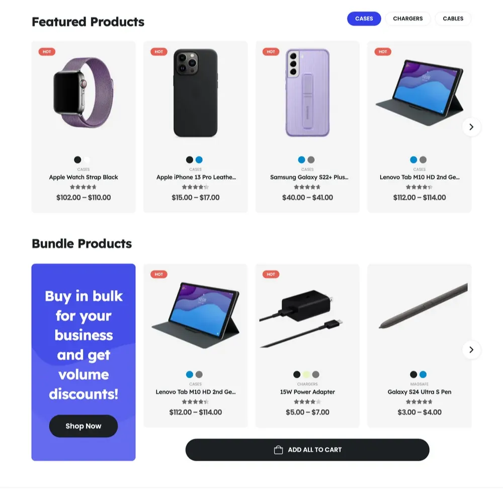 Mobile Accessories Website Design with Free VPS Web Hosting