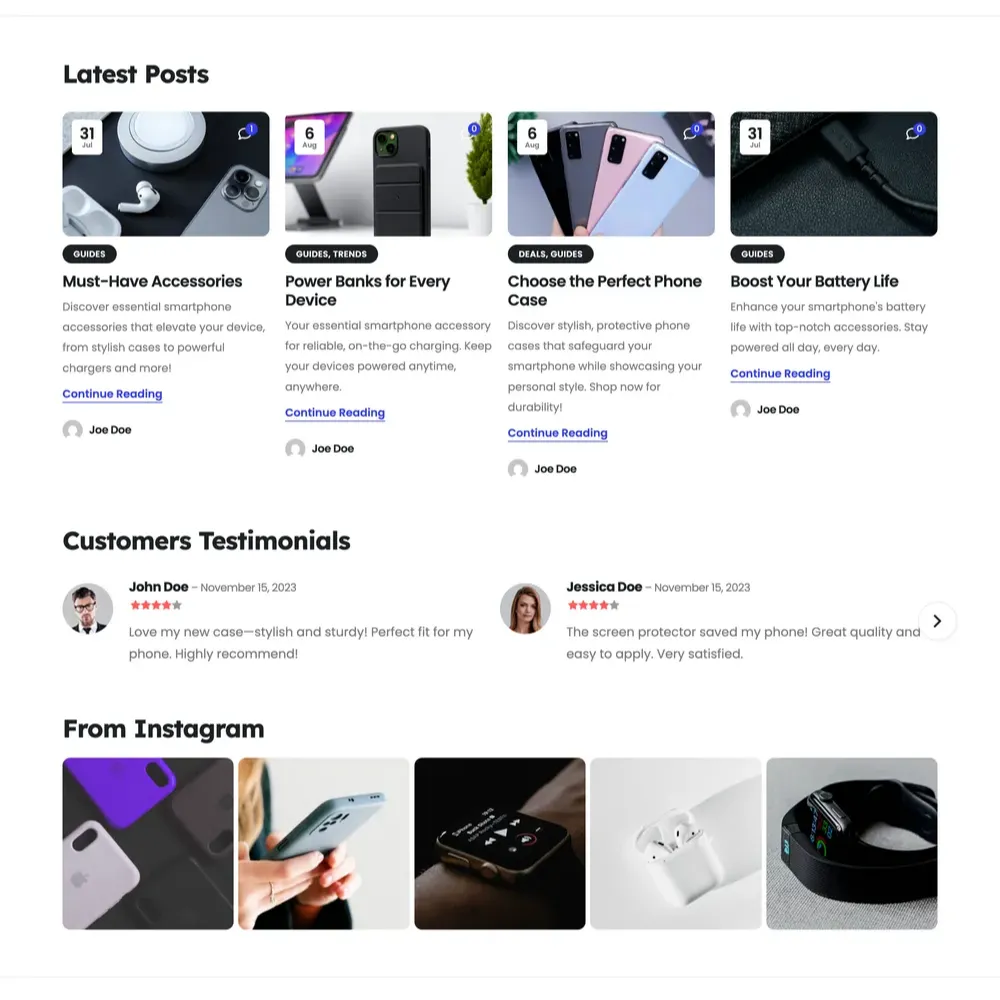 Mobile Accessories Website Design with Free VPS Web Hosting